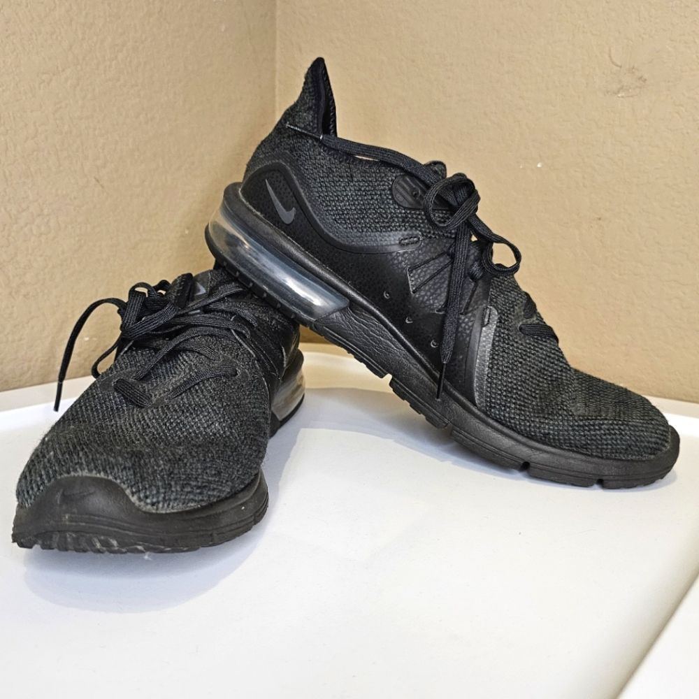 Nike Air Max Sequent 3 Running Shoes Black Women's Size 10